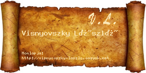 Visnyovszky László névjegykártya