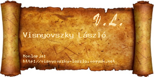 Visnyovszky László névjegykártya