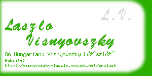 laszlo visnyovszky business card